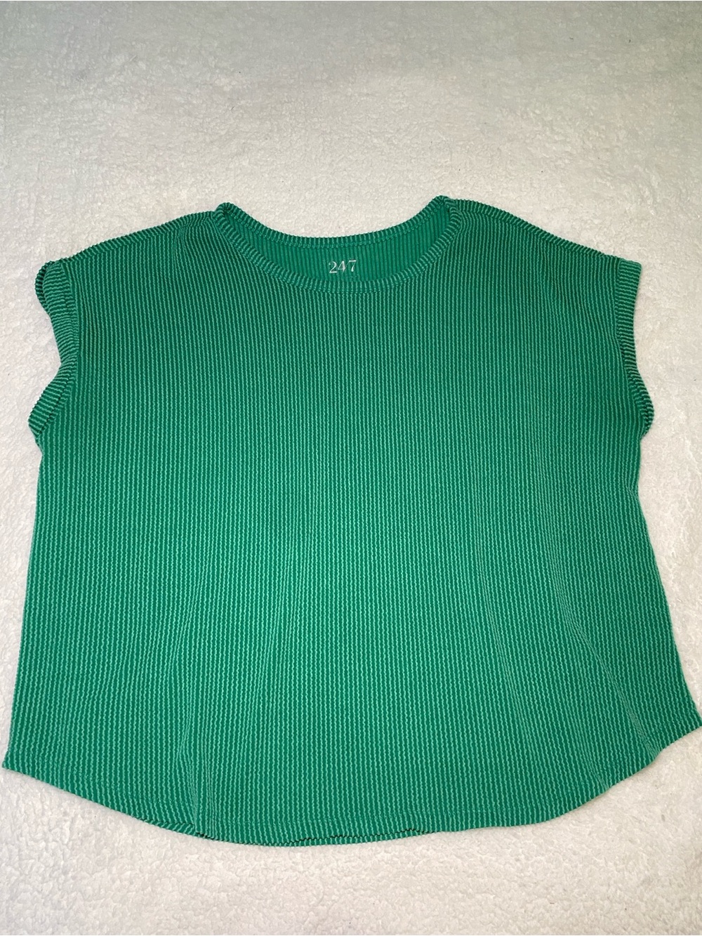 Emerald Green Ribbed Tank Top